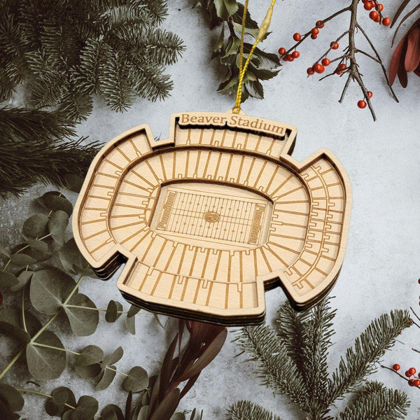 Beaver Stadium College Football Stadium 3D Ornament - Pennsylvania - Laser Cut - Wooden - Christmas