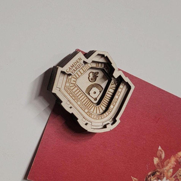 Professional Baseball Stadium Magnet - Laser Cut - Wooden