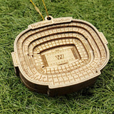 Washington DC Football Stadium 3D Ornament - Laser Cut - Wooden - Christmas