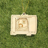 Houston Baseball Stadium 3D Ornament - Laser Cut - Wooden - Christmas