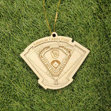 Milwaukee Baseball Stadium 3D Ornament - Laser Cut - Wooden - Christmas