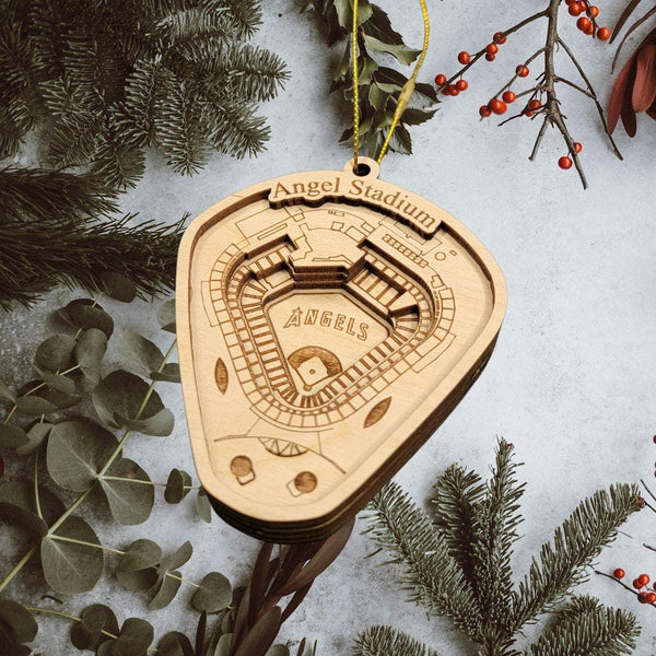 Los Angeles LA Baseball Stadium- A Team - 3D Ornament - Laser Cut - Wooden - Christmas