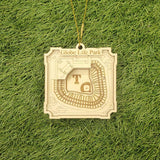 Texas Baseball Stadium 3D Ornament - Laser Cut - Wooden - Christmas
