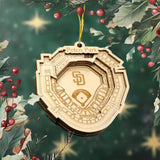 San Diego Baseball Stadium 3D Ornament - Laser Cut - Wooden - Christmas