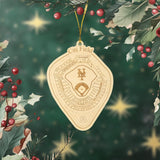 New York Baseball Stadium Ornament - M Team - Laser Cut - Wooden - Christmas