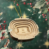 Professional Football Stadium Ornament: Wooden Layered Design (Laser Engraved)