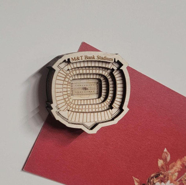 Professional Football Stadium Magnet - Laser Cut - Wooden