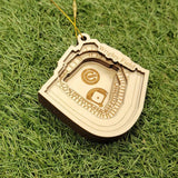 Chicago C Team Baseball Stadium 3D Ornament - Laser Cut - Wooden - Christmas