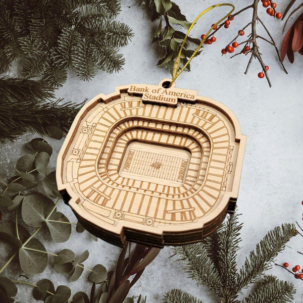 Carolina Football Stadium 3D Ornament - Laser Cut - Wooden - Christmas