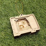 Houston Baseball Stadium 3D Ornament - Laser Cut - Wooden - Christmas