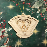 Milwaukee Baseball Stadium 3D Ornament - Laser Cut - Wooden - Christmas