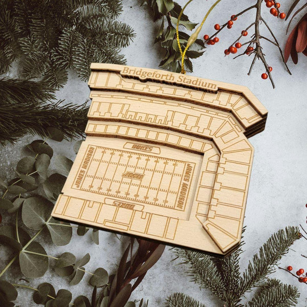Bridgeforth Stadium Ornament: Wooden 3D College Football Christmas Decoration