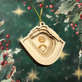 Chicago C Team Baseball Stadium 3D Ornament - Laser Cut - Wooden - Christmas