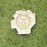Philadelphia Baseball Stadium 3D Ornament - Laser Cut - Wooden - Christmas