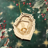 Boston Baseball Stadium 3D Ornament - Laser Cut - Wooden - Christmas