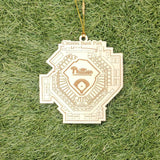 Philadelphia Baseball Stadium Ornament - Laser Cut - Wooden - Christmas