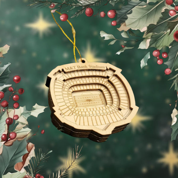 Baltimore Football Stadium 3d Ornament - Laser Cut - Wooden - Christmas - MADE IN BALTIMORE