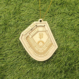 San Francisco Baseball Stadium 3D Ornament - Laser Cut - Wooden - Christmas