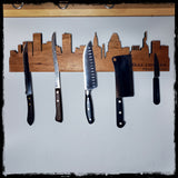 Baltimore Skyline - Maryland - Magnetic Key Hanger - Wood - Cityscape - Key Rack - Bottle opener - Coat Rack - Knife Rack - Knife Holder