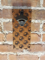 MAGNETIC Bottle Opener - Wall Mounted Bottle Opener - Crab Pattern - Magnetic - Laser Engraved