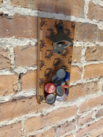 MAGNETIC Bottle Opener - Wall Mounted Bottle Opener - Crab Pattern - Magnetic - Laser Engraved