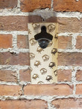 MAGNETIC Bottle Opener -Wall Mounted Bottle Opener - Crab and Natty Boh Pattern - Magnetic - Laser Engraved