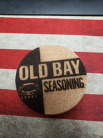 Old Bay Seasoning Cork Coasters - laser engraved - bar - gift - beer
