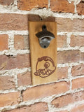 MAGNETIC Bottle Opener - Wall Mounted Bottle Opener - Natty Boh - Laser Engraved - Magnetic