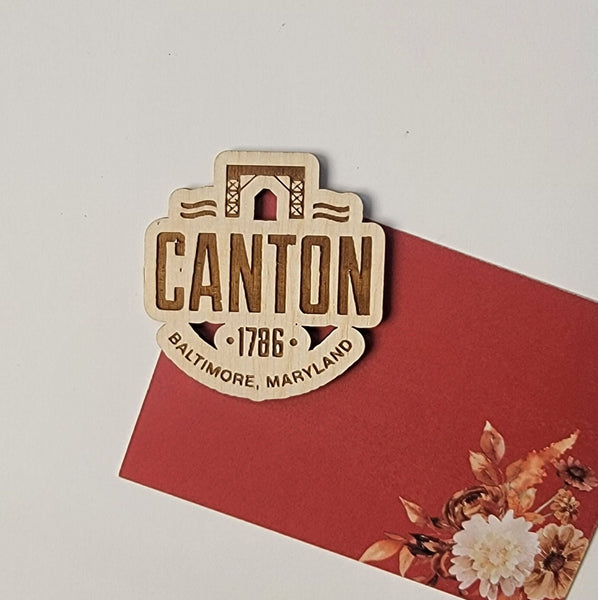Canton Baltimore Maryland Fridge Magnet - Wooden