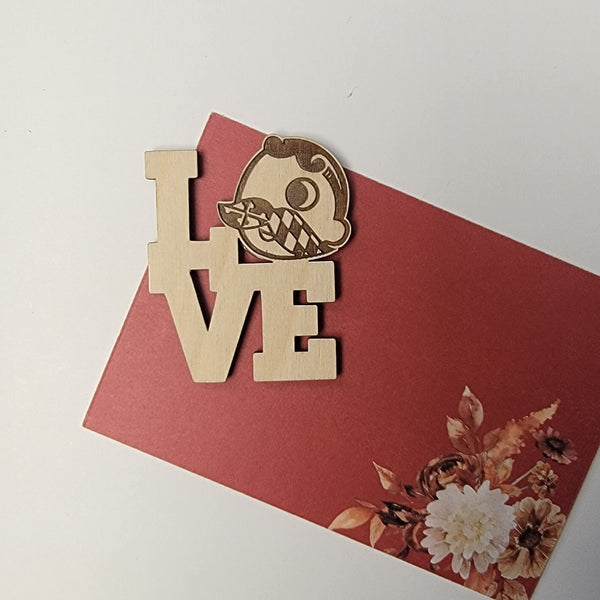 Love Natty Boh Fridge Magnet - Wooden